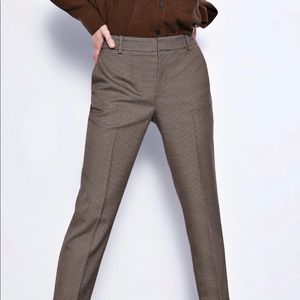 Zara Plaid Chino Fit Pants Size 10